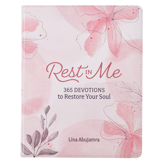 Rest in Me Pink Faux Leather Devotional