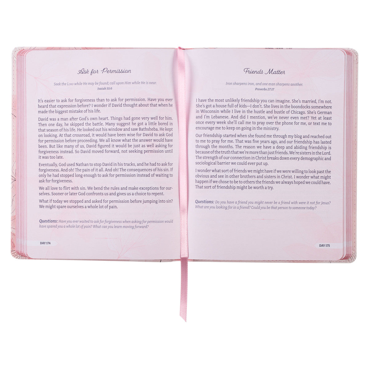 Rest in Me Pink Faux Leather Devotional