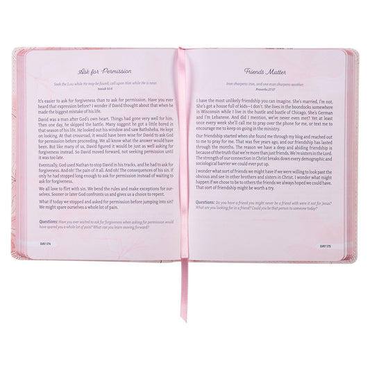 Rest in Me Pink Faux Leather Devotional