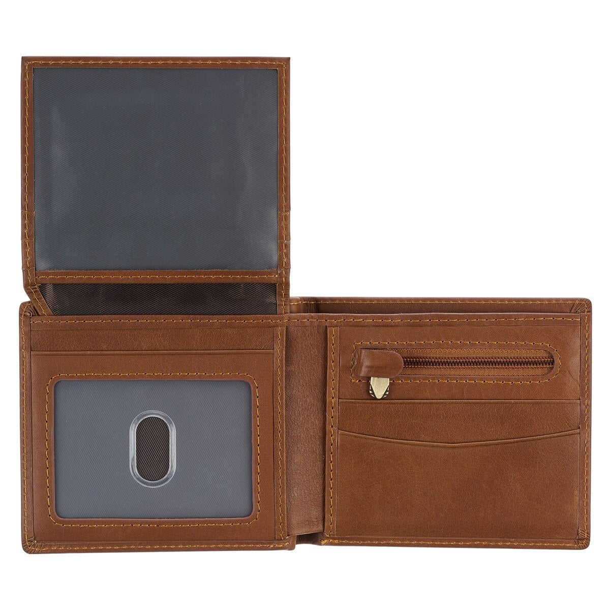 Seek First the Kingdom Saddle Tan Genuine Leather Wallet - Matthew 6:33